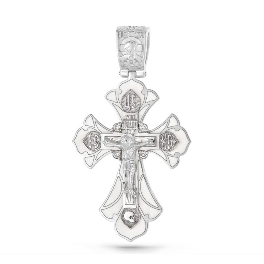 Крест, золото, бриллиант, 3-1075-1010